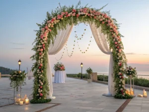 Décorer une arche de cérémonie laïque